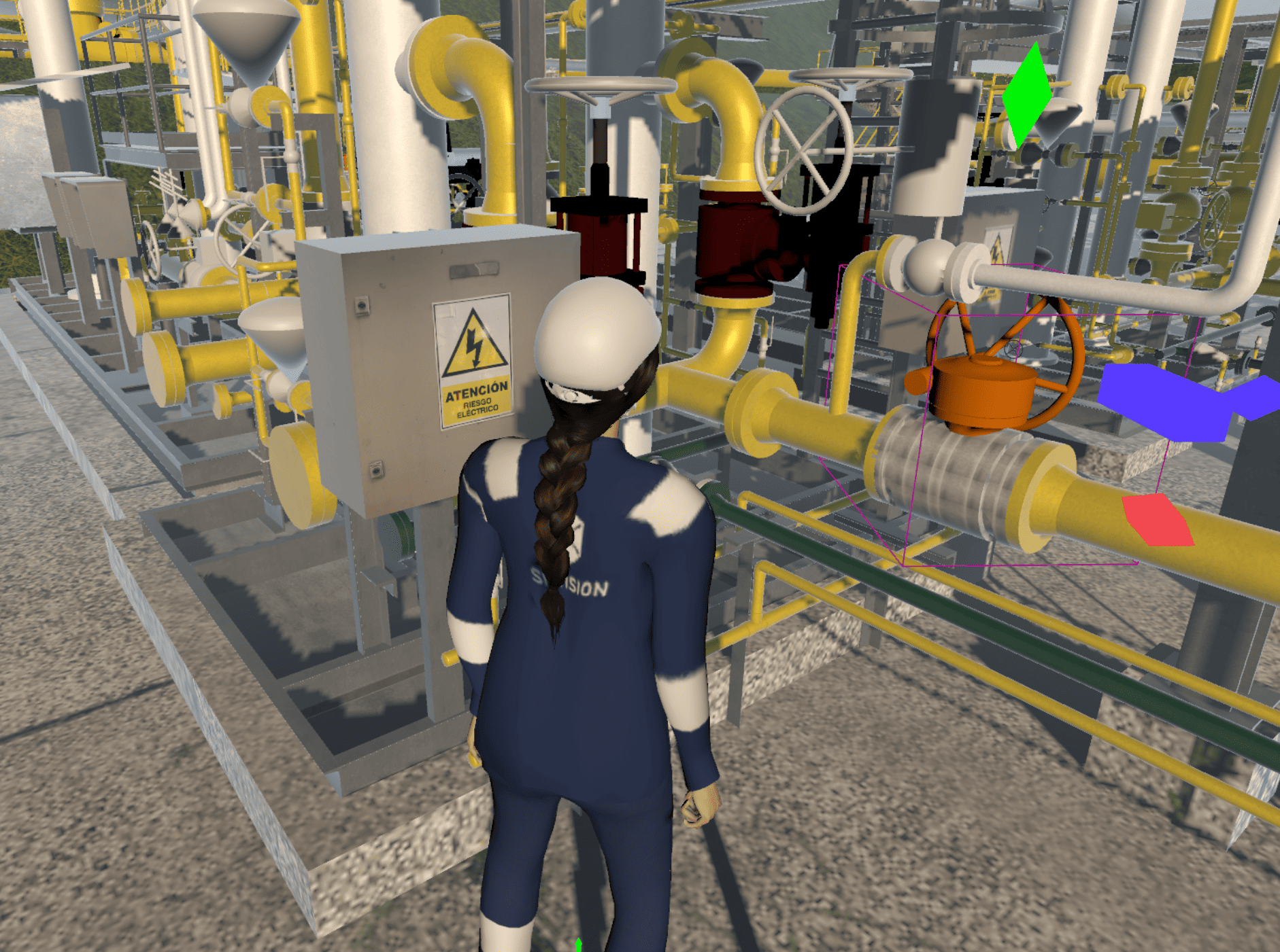 trabajando en planta